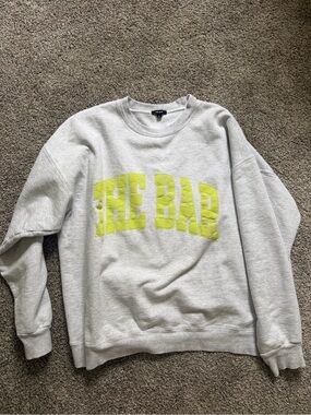 The Bar Light Gray Crewneck Sweatshirt with citrus lime Logo